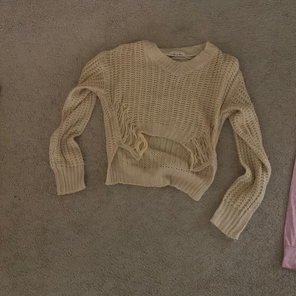 Tan knit sweater